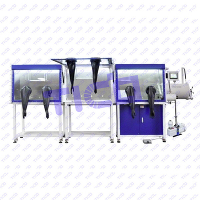 Τρίτο μέρος Γρήγορα για να ανοίξετε Vakuum Glove Box Εργαστηριακό εξοπλισμό PLC έλεγχο για μπαταρία Poli Line